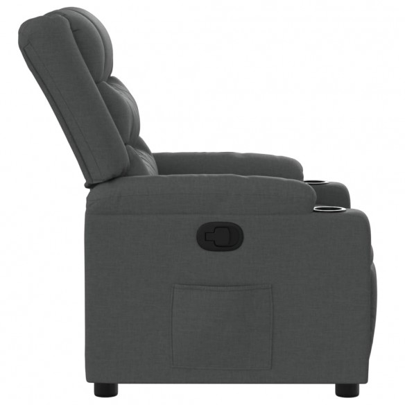 Fauteuil inclinable Gris foncé Tissu