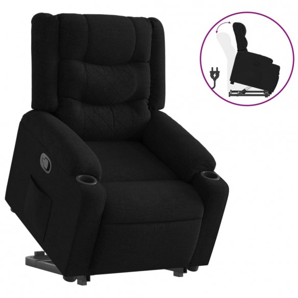 Fauteuil inclinable noir tissu