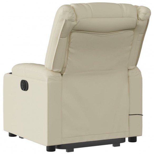 Fauteuil inclinable de massage Crème Similicuir