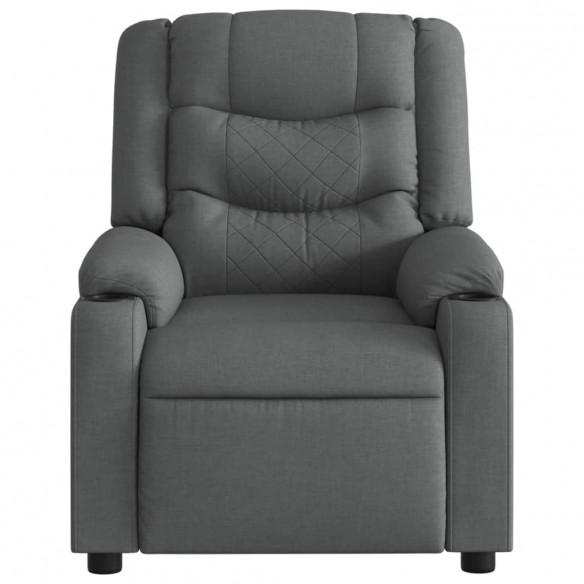 Fauteuil inclinable électrique Gris foncé Tissu