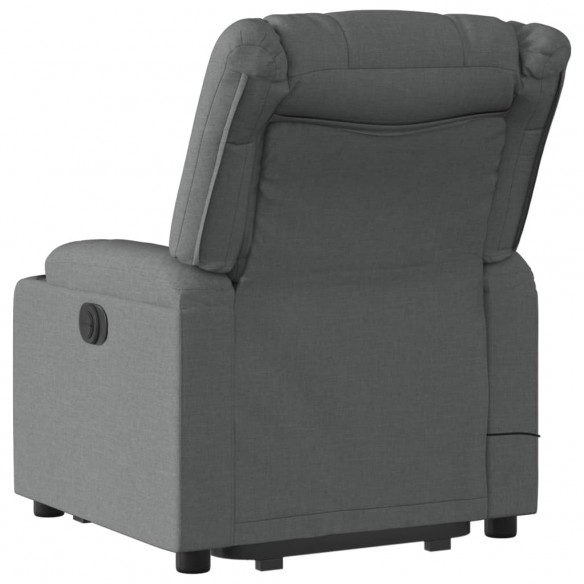 Fauteuil de massage inclinable Gris foncé Tissu