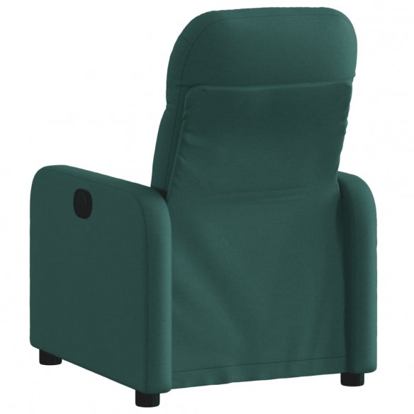 Fauteuil inclinable électrique Vert foncé Tissu