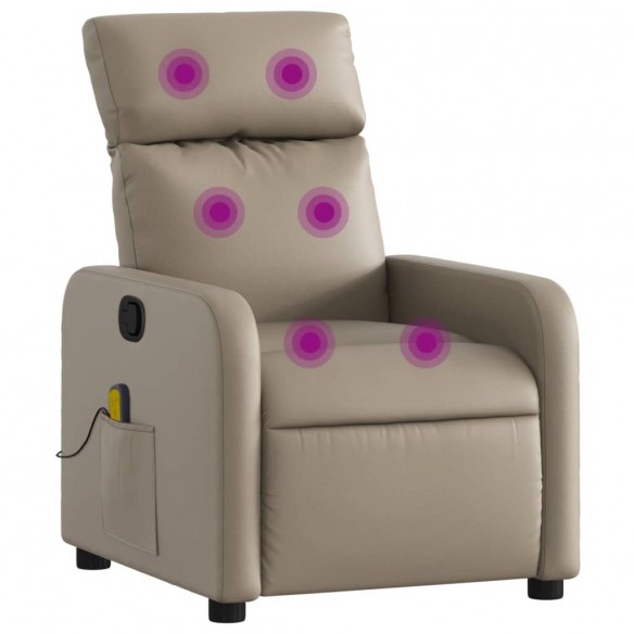 Fauteuil de massage inclinable Cappuccino Similicuir