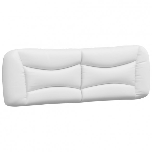 Coussin de tête de lit blanc 160 cm similicuir