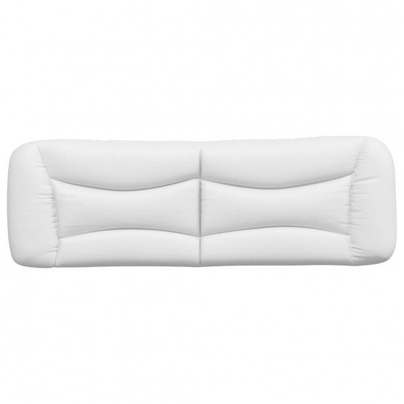 Coussin de tête de lit blanc 160 cm similicuir