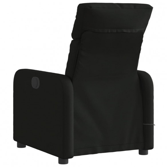 Fauteuil de massage inclinable électrique Noir Tissu