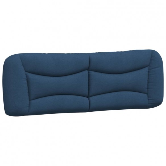 Coussin de tête de lit bleu 160 cm tissu