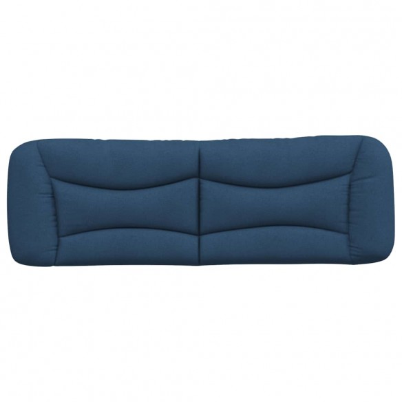 Coussin de tête de lit bleu 160 cm tissu