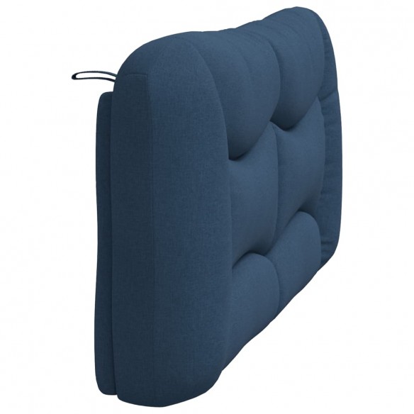 Coussin de tête de lit bleu 160 cm tissu