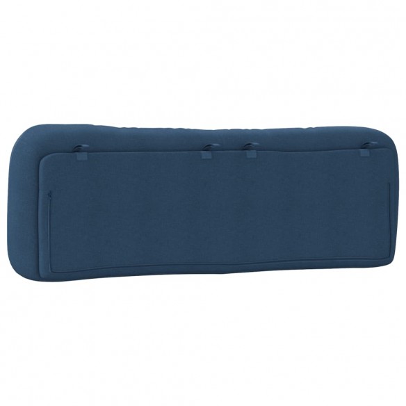 Coussin de tête de lit bleu 160 cm tissu