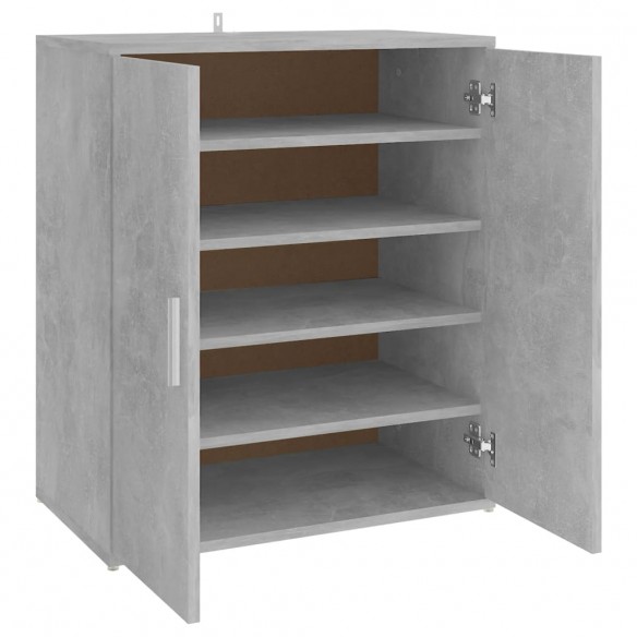 Armoire à chaussures Gris béton 60x35x70 cm Aggloméré