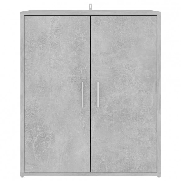 Armoire à chaussures Gris béton 60x35x70 cm Aggloméré