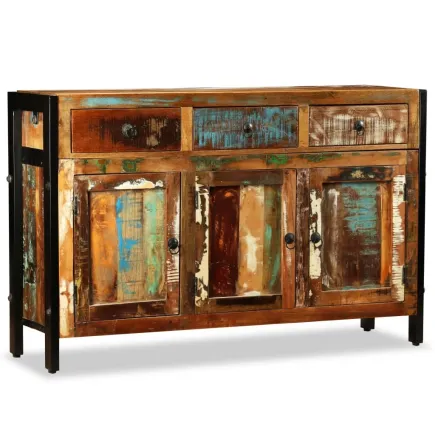 Buffet Bois de récupération massif 120 x 35 x 76 cm 2