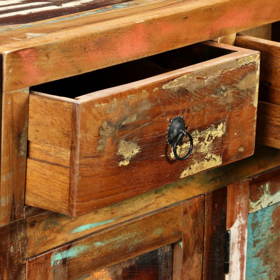Buffet Bois de récupération massif 120 x 35 x 76 cm