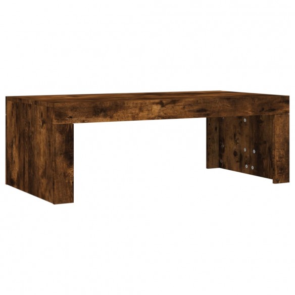 Table basse chêne fumé 102x50x36 cm bois d'ingénierie