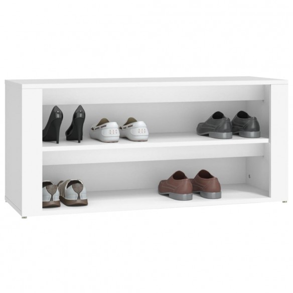 Étagère à chaussures Blanc 100x35x45 cm Bois d'ingénierie