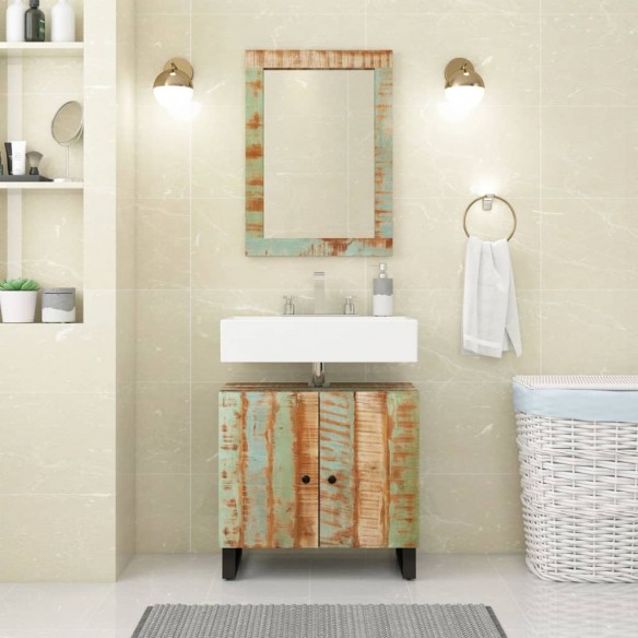 Ensemble de meubles de salle de bain 2 pcs bois massif récupéré