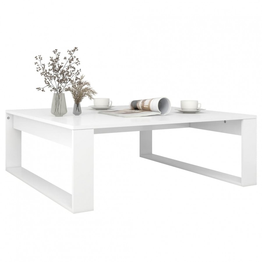 Table basse Blanc 100x100x35 cm Aggloméré Table basse Blanc 100x100x35 cm Aggloméré