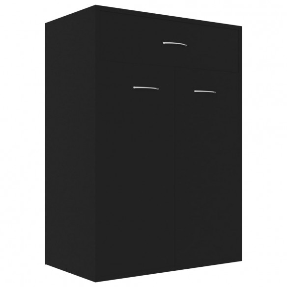 Armoire à chaussures Noir 60x35x84 cm Aggloméré