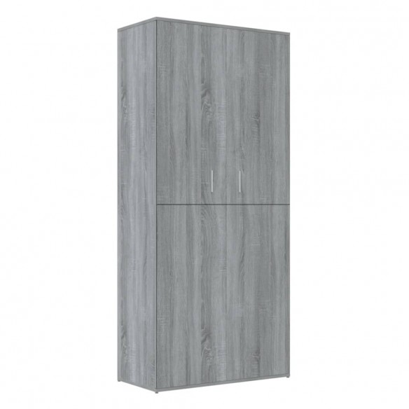 Armoire à chaussures Sonoma gris 80x39x178 cm Bois d'ingénierie