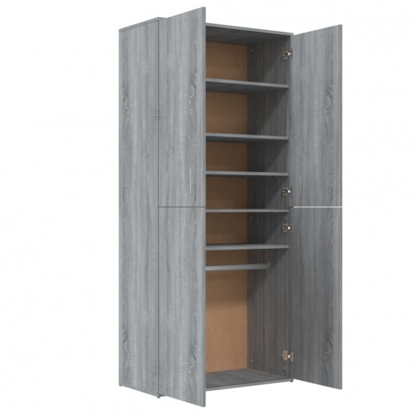 Armoire à chaussures Sonoma gris 80x39x178 cm Bois d'ingénierie