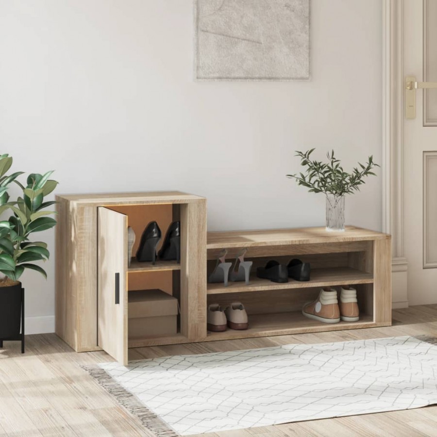 Armoire à chaussures Chêne sonoma 130x35x54cm  Armoire à chaussures Chêne sonoma 130x35x54cm