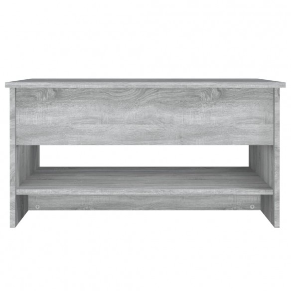 Table basse Sonoma gris 80x50x40 cm Bois d'ingénierie