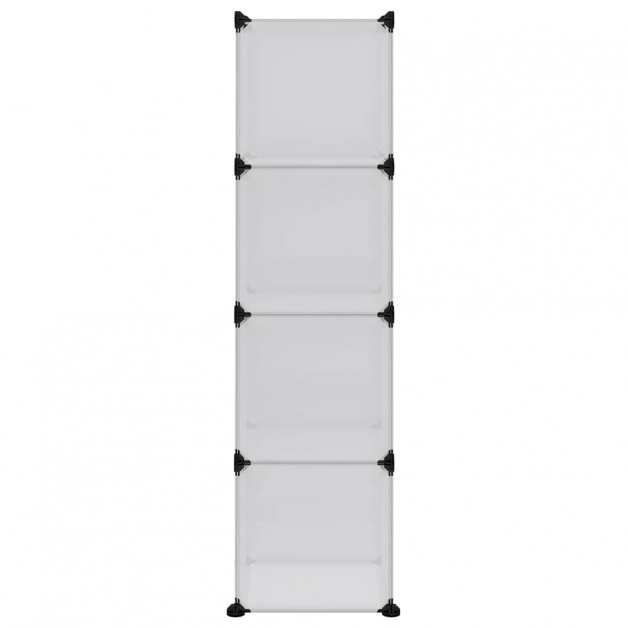 Cubes de rangement 12 pcs avec portes Transparent PP