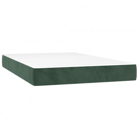 Cadre de lit avec matelas LED Vert foncé 120x200 cm