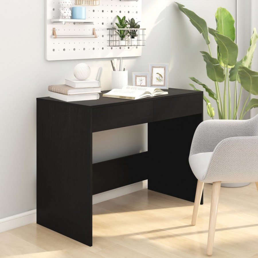 Bureau Noir 101x50x76,5 cm Aggloméré