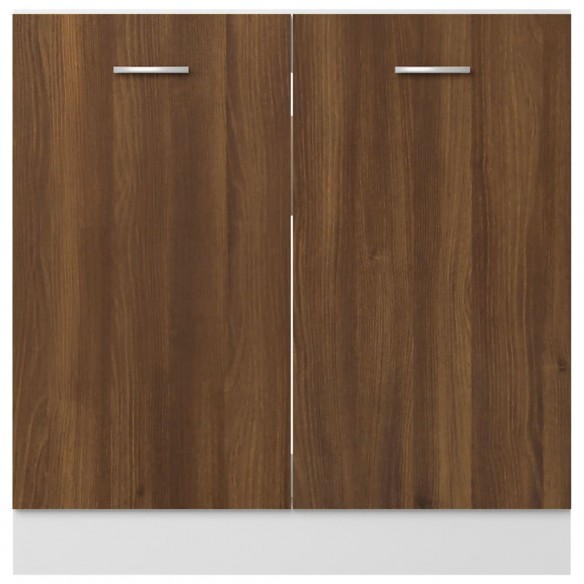 Armoire de plancher d'évier Chêne marron 80x46x81,5 cm