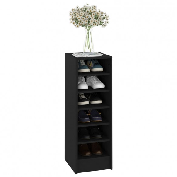 Armoire à chaussures Noir 31,5x35x90 cm Aggloméré