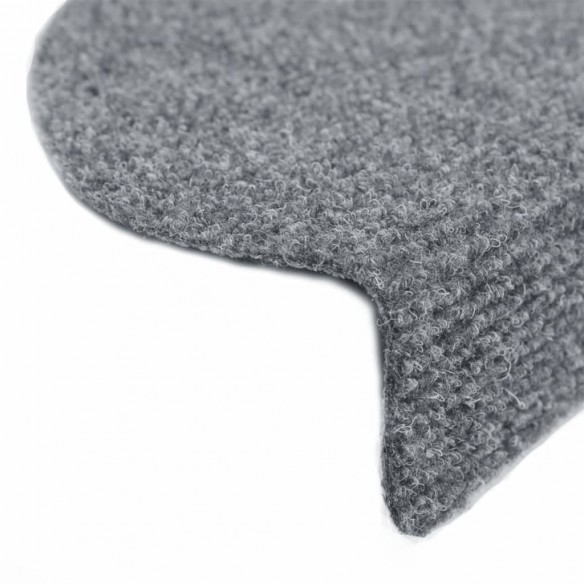 Tapis autoadhésifs de marches 5 pcs Gris clair 65x21x4 cm