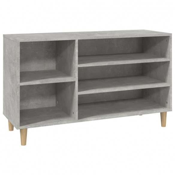 Armoire à chaussures Gris béton 102x36x60 cm Bois d'ingénierie