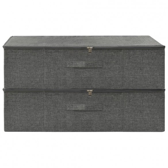 Boîtes de rangement 2 pcs Tissu 70x40x18 cm Anthracite