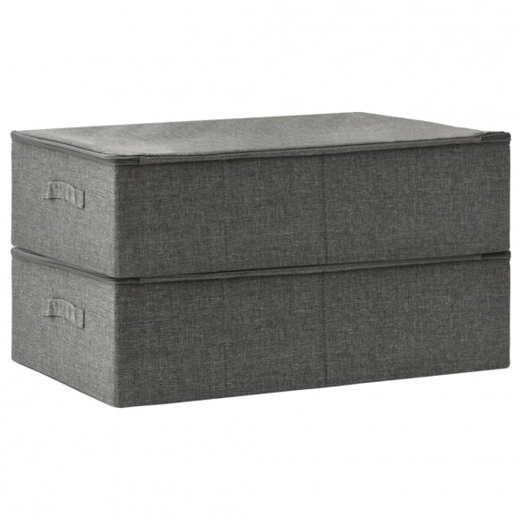 Boîtes de rangement 2 pcs Tissu 70x40x18 cm Anthracite