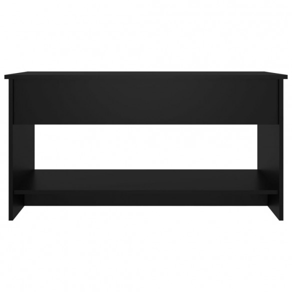 Table basse Noir 102x50x52,5 cm Bois d'ingénierie
