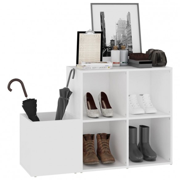 Armoire à chaussures d'entrée Blanc 105x35,5x70 cm Aggloméré