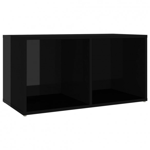 Meuble TV Noir brillant 72x35x36,5 cm Aggloméré