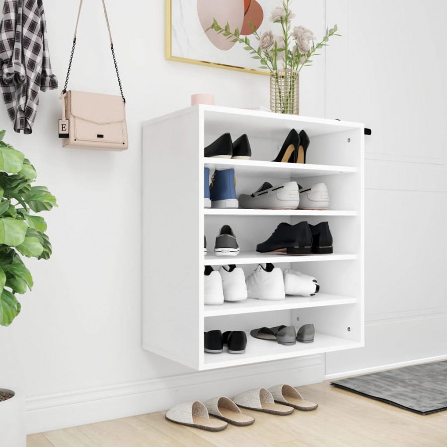 Armoire à chaussures Blanc 60x35x70 cm Aggloméré