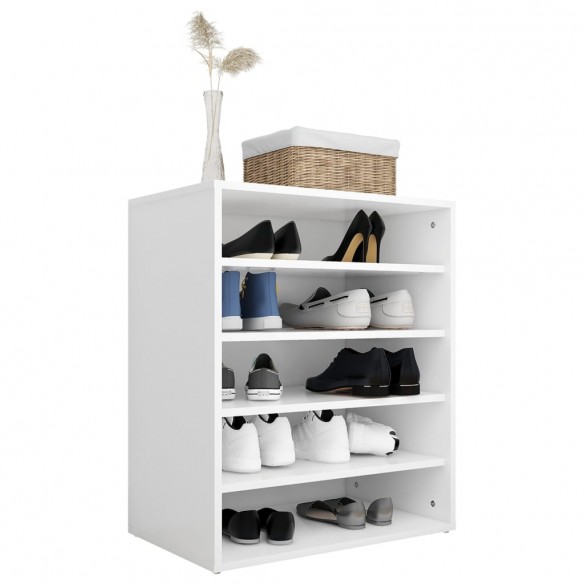 Armoire à chaussures Blanc 60x35x70 cm Aggloméré