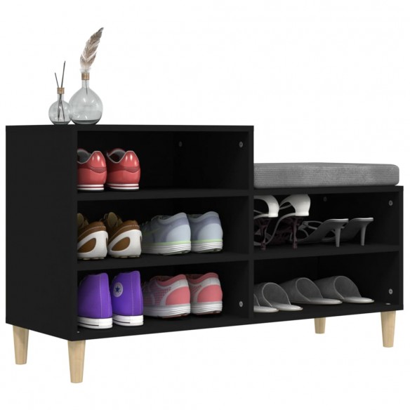 Armoire à chaussures Noir 102x36x60 cm Bois d'ingénierie