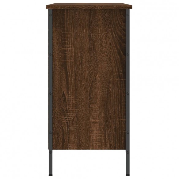 Armoire à chaussures chêne marron 100x35x70cm bois d'ingénierie