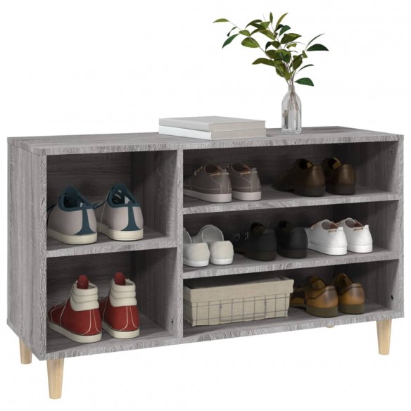 Armoire à chaussures Sonoma gris 102x36x60 cm Bois d'ingénierie