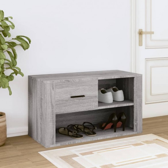 Armoire à chaussures Sonoma gris 80x35x45 cm Bois d'ingénierie