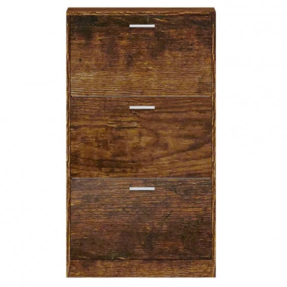 Armoire à chaussures Chêne fumé 59x17x108 cm Bois d'ingénierie