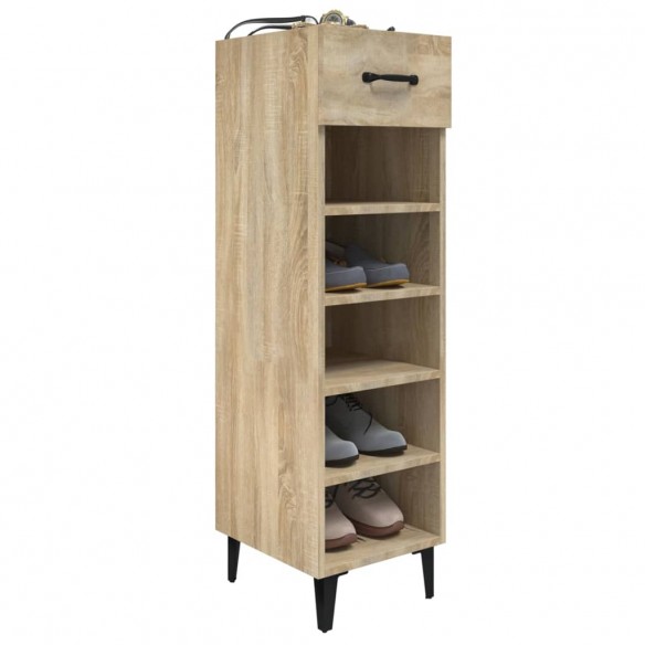 Armoire à chaussures Chêne Sonoma 30x35x105cm Bois d'ingénierie