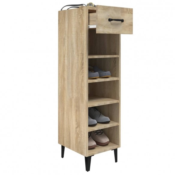 Armoire à chaussures Chêne Sonoma 30x35x105cm Bois d'ingénierie