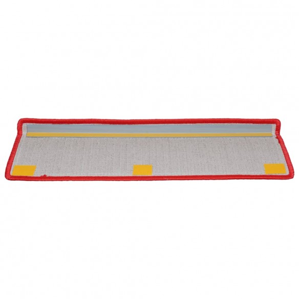 Tapis d'escalier 5 pcs 65x21x4 cm Rouge