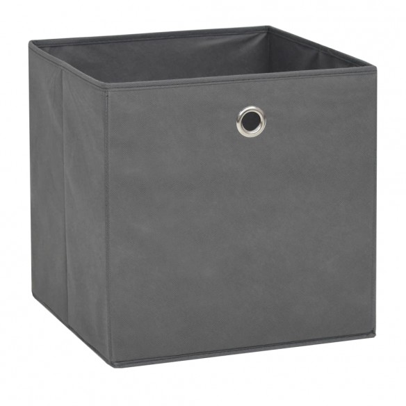 Boîte de rangement 4 pcs Tissu non-tissé 32x32x32 cm Gris